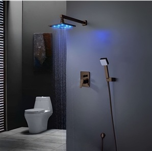 Fontana Matte Black Bathroom Rain Shower System